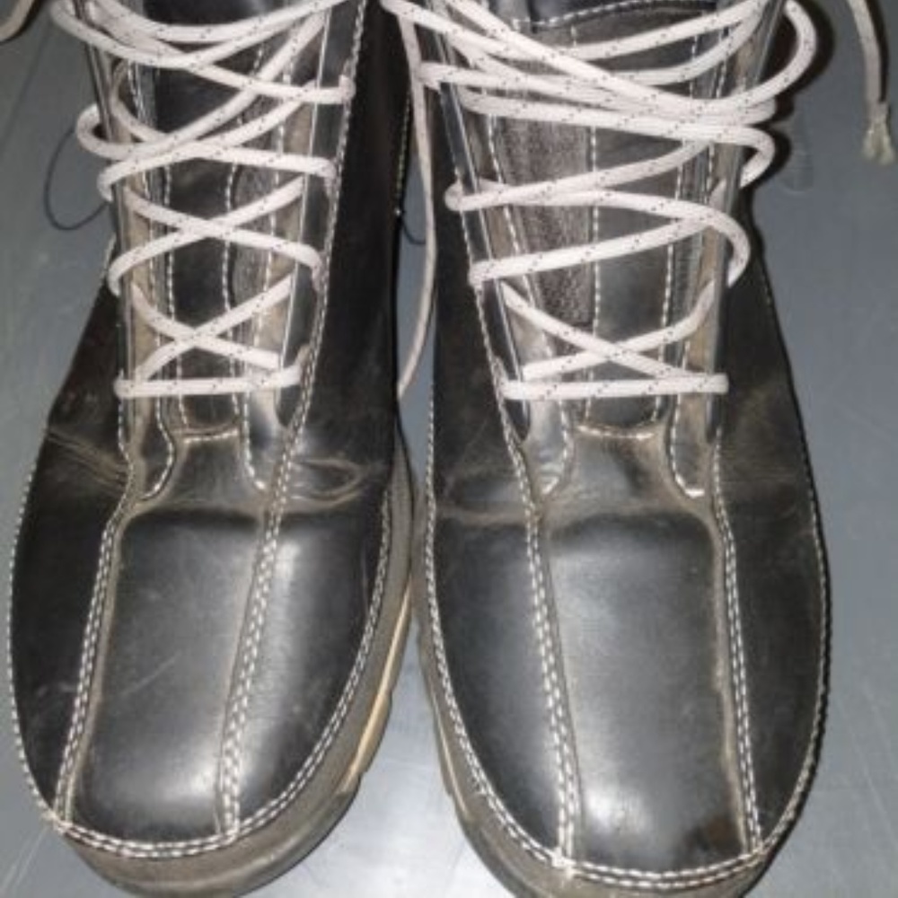 Mens Black Leather TIMBERLAND 85150 Hiking Lace Up